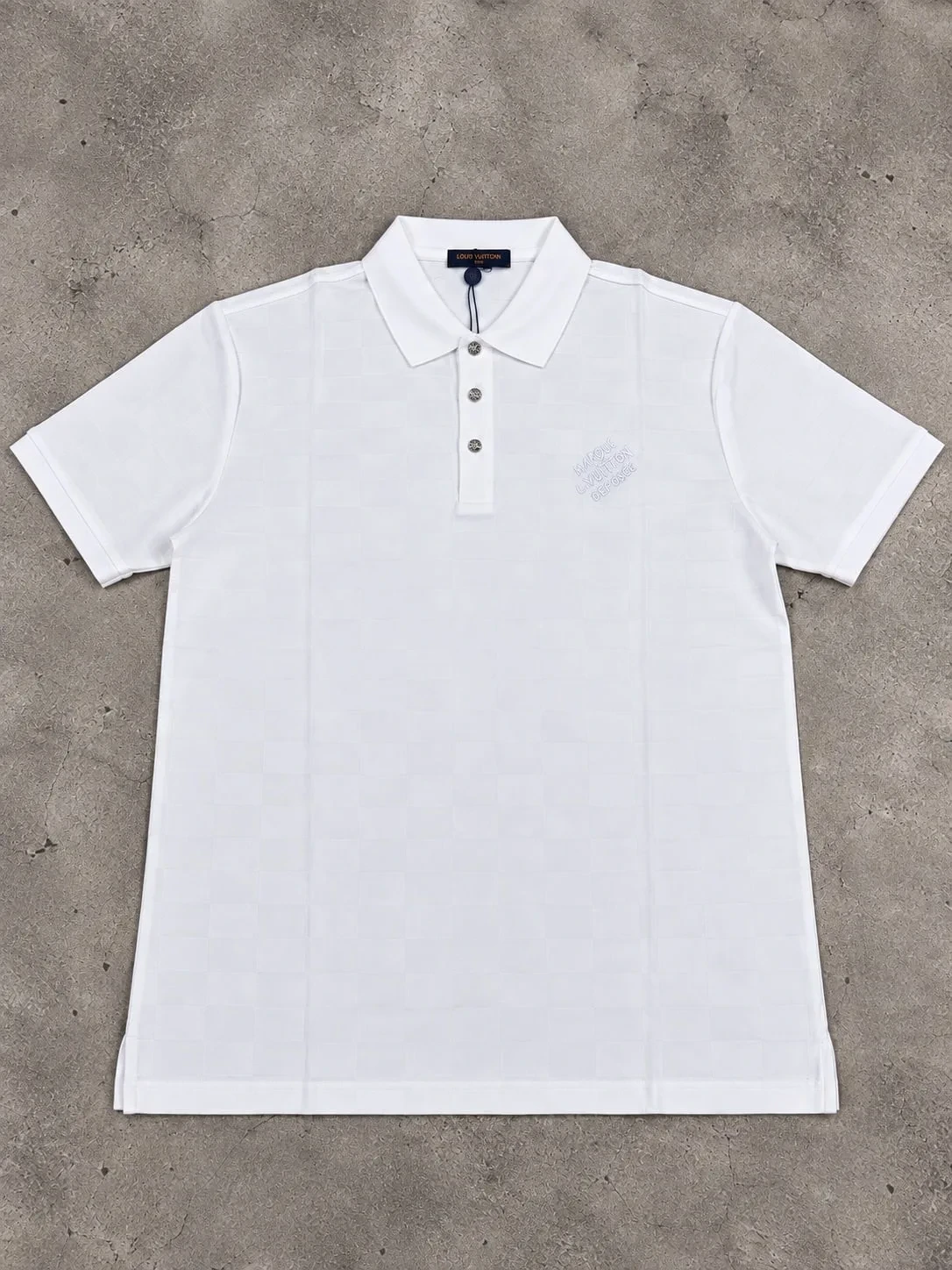Louis Vuitton Polo Blanco Logo Relieve