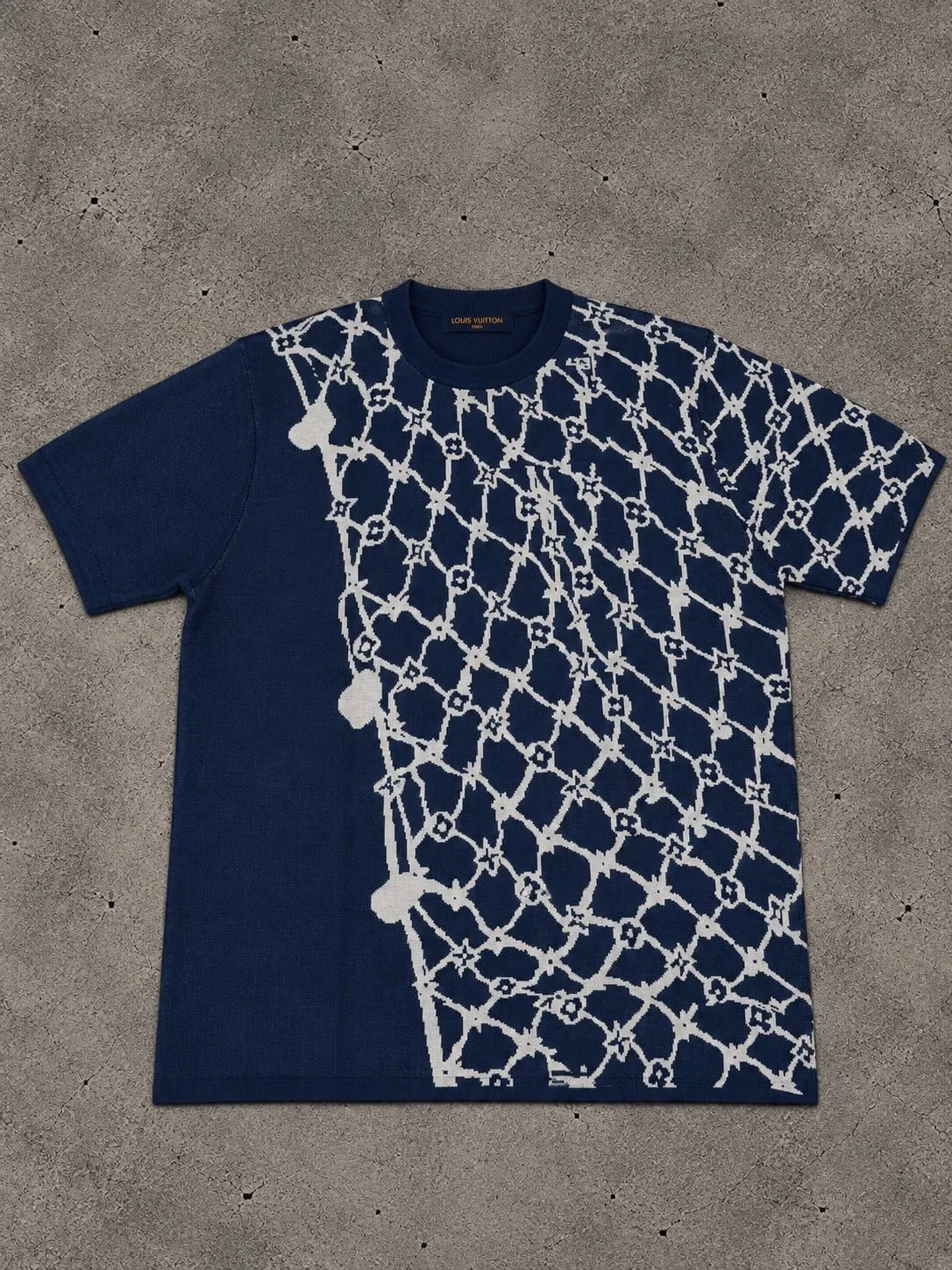 Louis Vuitton Camiseta Azul Marino Cadena Monograma