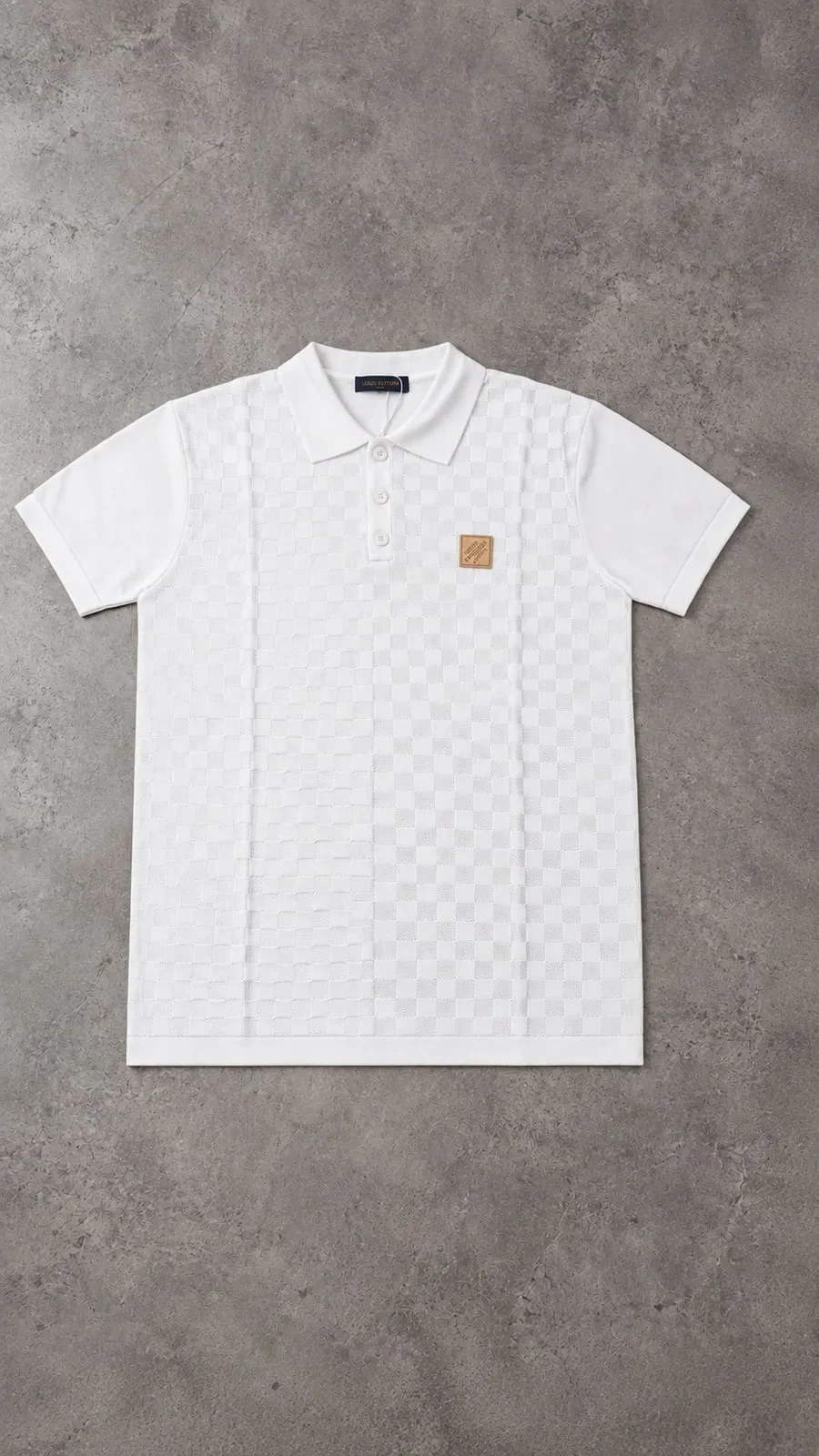 Louis Vuitton Polo Blanco Damier Parche Naranja