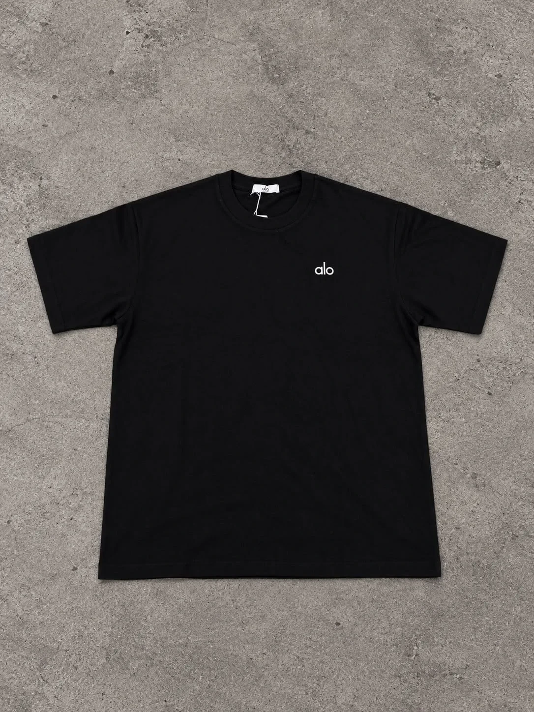 Alo Yoga Camiseta Negra Logo Alo