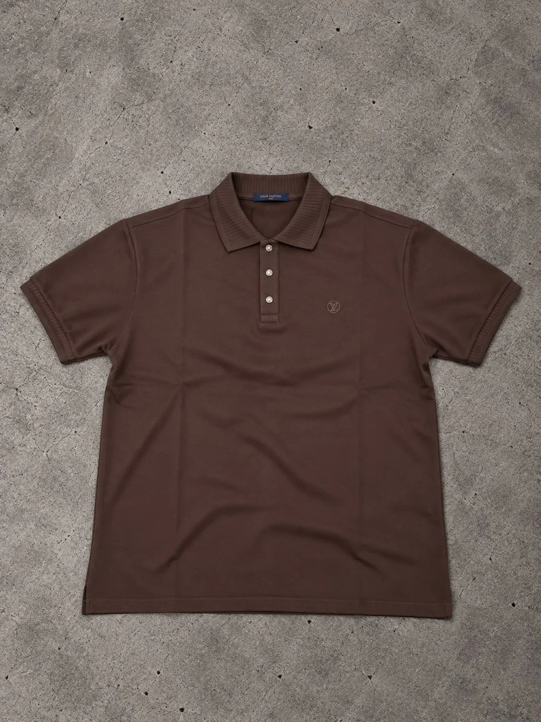 Louis Vuitton Polo Marrón Logo Pecho