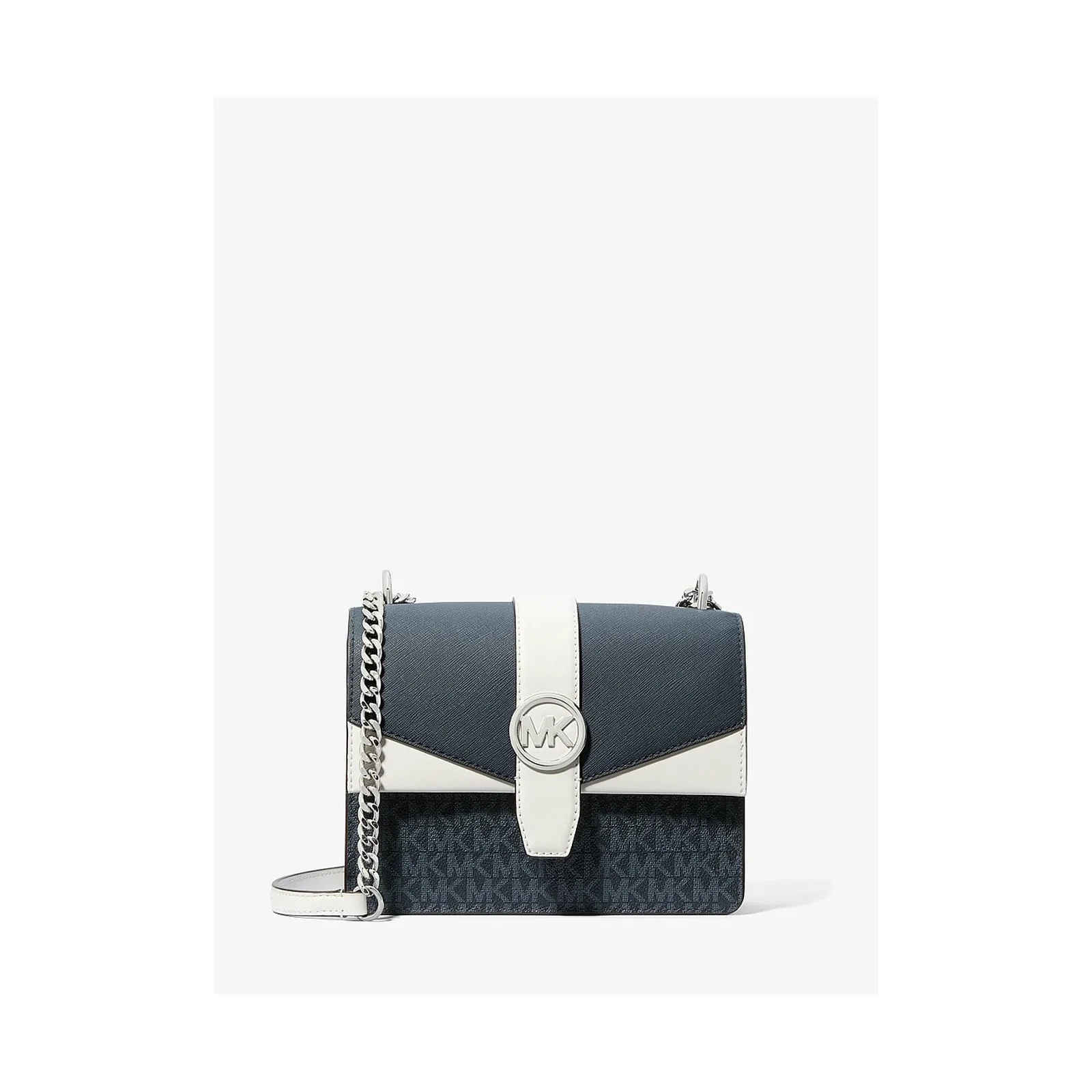 Michael Kors Greenwich Small Color-Block Signature Logo Crossbody Bag