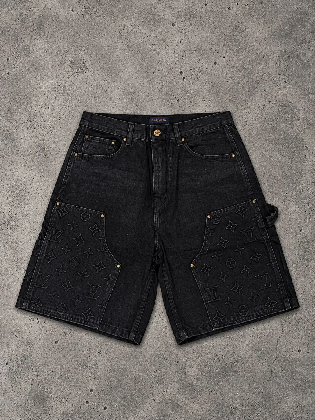 Louis Vuitton Bermuda Denim Negra Monograma
