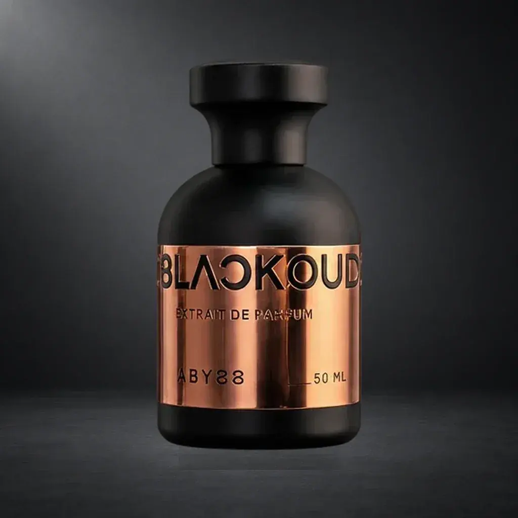 BLACKOUD de Abyss, frasco auténtico sobre estudio carbón