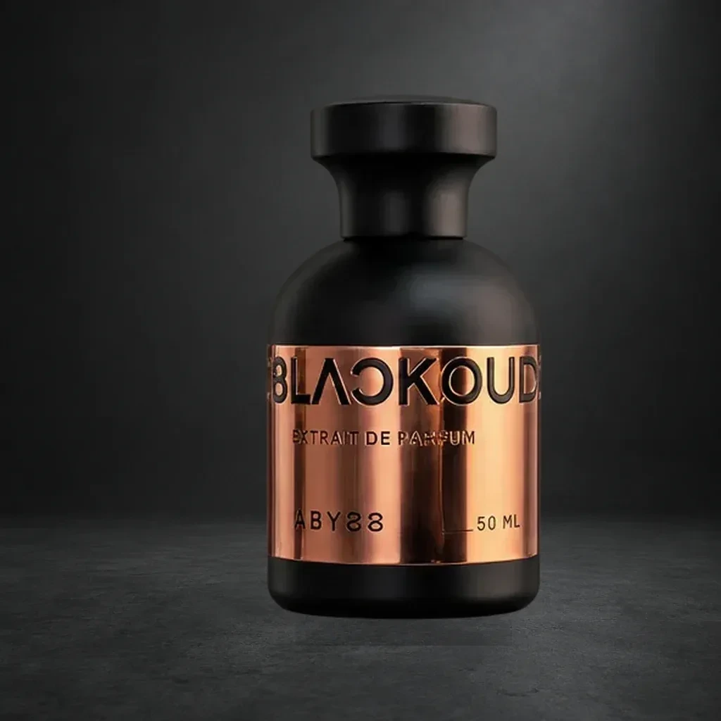 BLACKOUD de Abyss, composición editorial del frasco auténtico